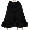Japanese Liz Sweet Princess Faux Rabbit Fur Cape Coat Women Autumn Winter Fur Jacket Loose Clock Rhinestone Bow Hooded Coat