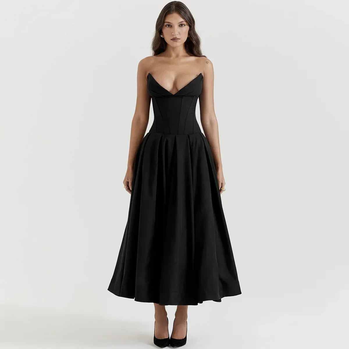 Mingmingxi Summer Strapless Bodycon Dresses Women 2024 New Arrivals Elegant Formal Occasion Dress Yellow Guest Party Dresses