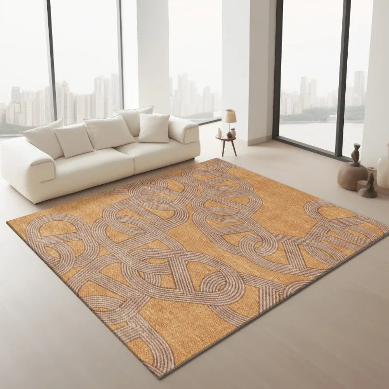 Advanced Interlocking Chain Decorate Living Room Carpet Cloakroom Bedroom Bedside Soft Mat Coffee Table Plush Rug Ковер Tapis 러그