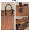 Large-capacity women's bags in Europe and the United States retro shoulder bag classic letters PU commuter handbags women
