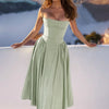 2024 Summer Sexy Spaghetti Strap Long Dresses Slim French Vintage Elegantes Style Suspender Party Dress Vestidos Robes Longues