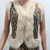 CM.YAYA Women's Set Sleeveless Fur Leopard Sequined V-neck Wool Vest and Pant Suits 2024 Street Two 2 Piece Set Outfit Tracksuit