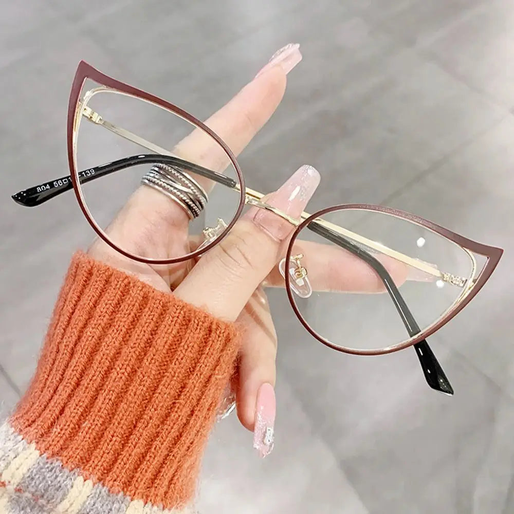 2025 New Cat Eye Anti Blue Light Glasses Women Men Vintage Brand Designer Optical Retro Ins Computer Eyeglasses Clear Spectacle