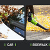 Cordless Leaf Blower 6-Speed Electric Blower with Battery Charger Turbo Motor Dual Tubes Lightweight for Lawn Patio Snow Removal