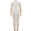 Knitted Long White Dress Women Bodycon Cocktail Evening Dresses Ladies Summer Elegant Luxury Maxi Knit Sexy Party Black Dresses