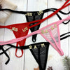Sexy Custom Thong Name Crystal Letter Underwear Bikini Personalized Customized tangas G-string Girl friend Wife Birthday Gift