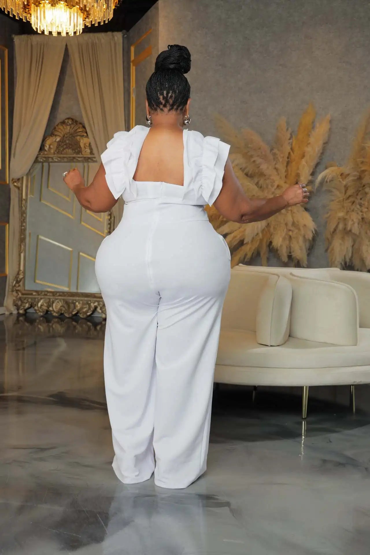 Plus Size Women Clothes Jumpsuit Summer Clothes Black Urban Leisure Bodysuit New 2024 Wide Leg Jumpsuit Wholesale Dropshipping