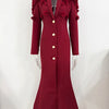HIGH STREET Newest Fashion 2025 Designer Maxi Dresses Women's Long Sleeve Stunning Flowers Appliques Beaded Long Dress