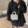 2024 Newest Handmade Pearl Knitting Evening Handbag Luxury Women's Snall Crossbody Bag High-end Hand-Woven Elegant Clutch Purses