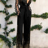 Jumpsuits Women 2024 New Spring/Summer Fashion Versatile Sexy Lace Patchwork Flared Loose Y2k Jump Suits for Female Streetwear
