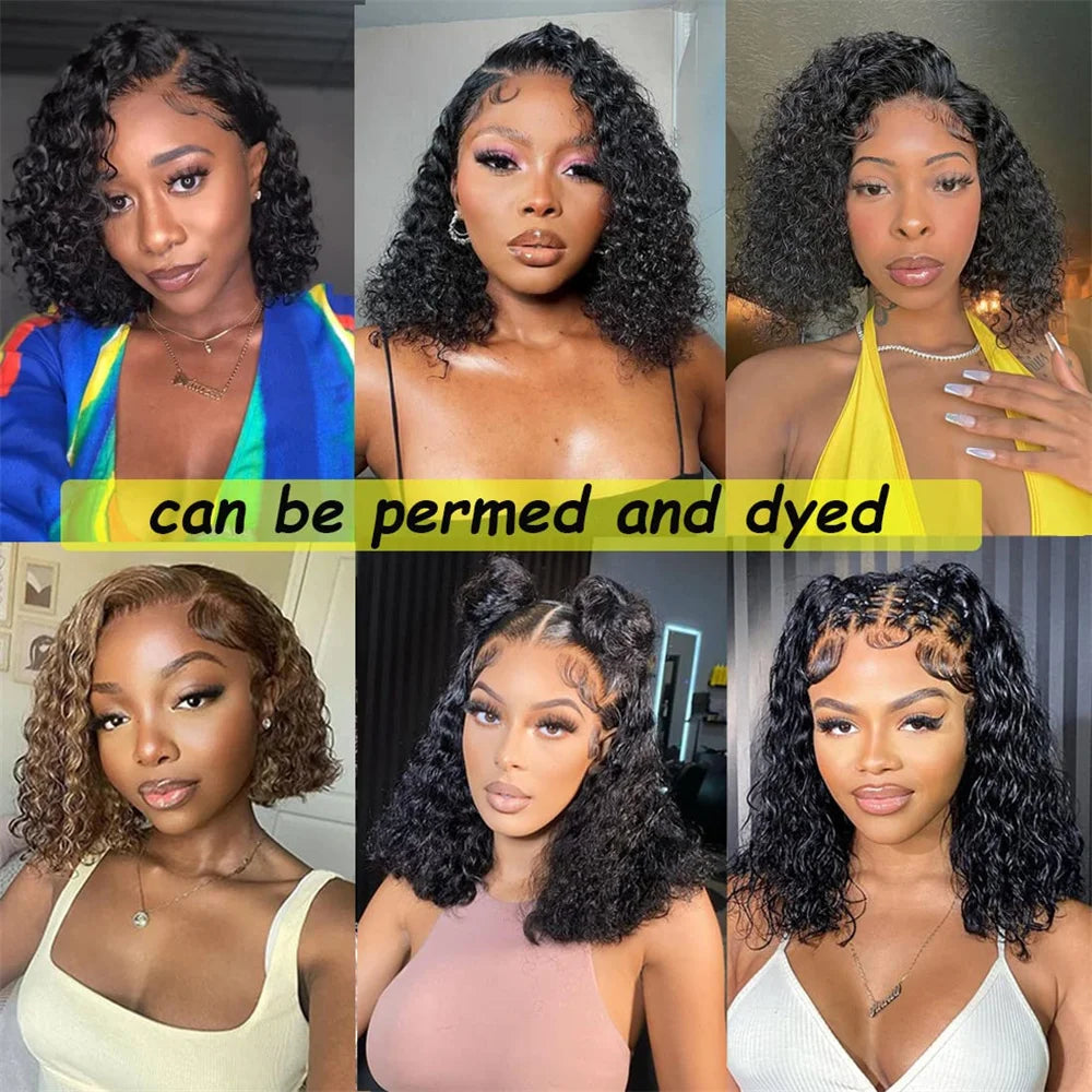 BOB Wear Go Glueless Preplucked Human Wigs Ready To Go Pre-Cut 4x4 Hd Lace Closure Kinky Culry Frontal Wig For Black Women