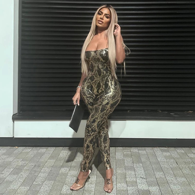 Dulzura Jumpsuit Backless Cross Straps Sexy Shinning Vocation 2024 Spring Summer For Women'S Clothing Party Clubwear