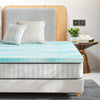 JHK 2-3 Inch Gel Memory Foam Mattress Topper Full Size Cooling Mattress Soft and Breathable Bed Topper School Bedroom Furniture