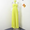 Strapless Ribbon Maxi Dress Women Elegant Sleeveless Backless Pleated Party Dresses Female 2025 Summer Sexy Lady Evening Vestido