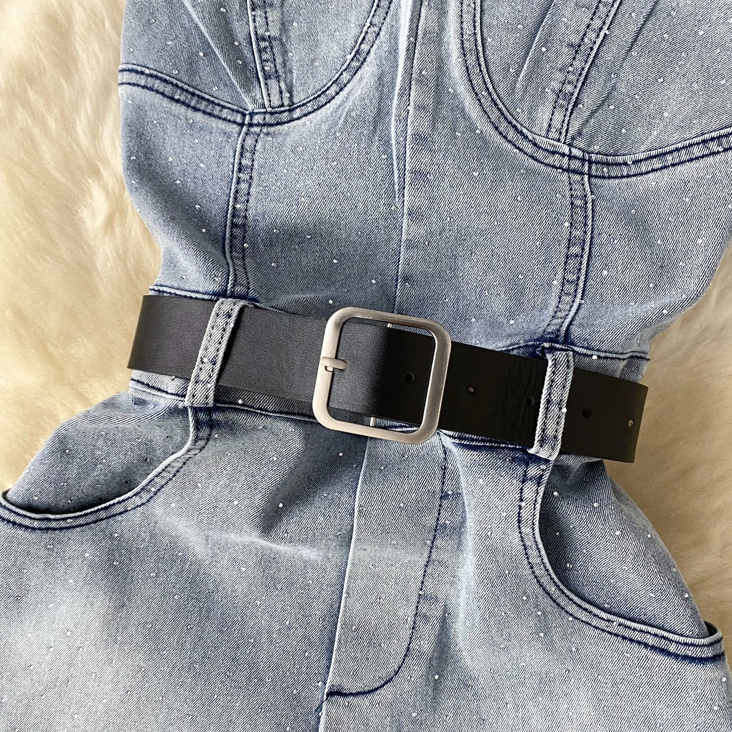 Women Denim one pieces Summer Playsuit Fashion Hot Drill High Waist Slim Sleeveless Strapless Sashes Outfits