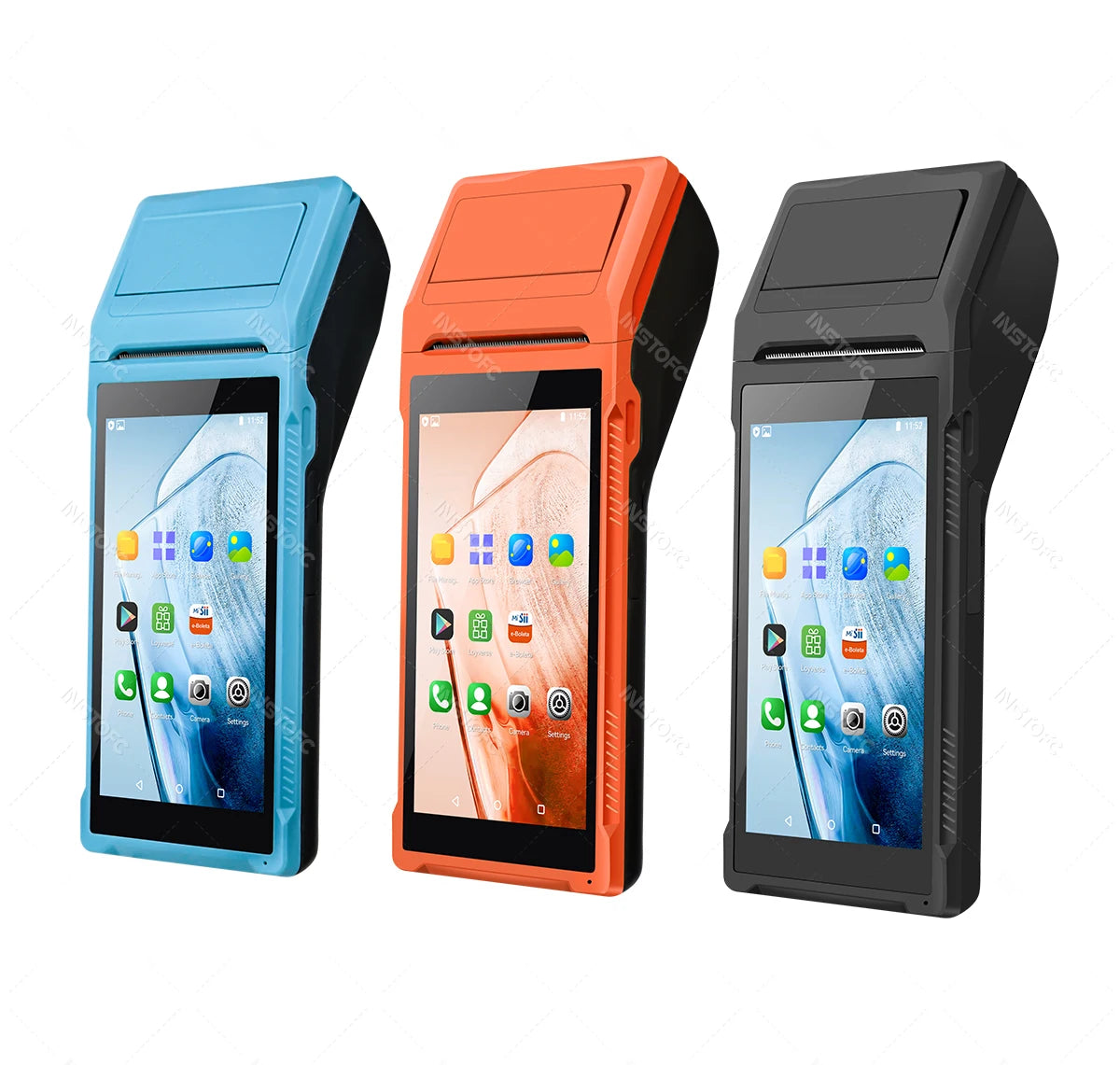 Handheld POS Receipt Printer for Android 8.1 1D 2D QR Barcode Scanner PDA Terminal Support 3G WiFi Touchscreen 58mm Width
