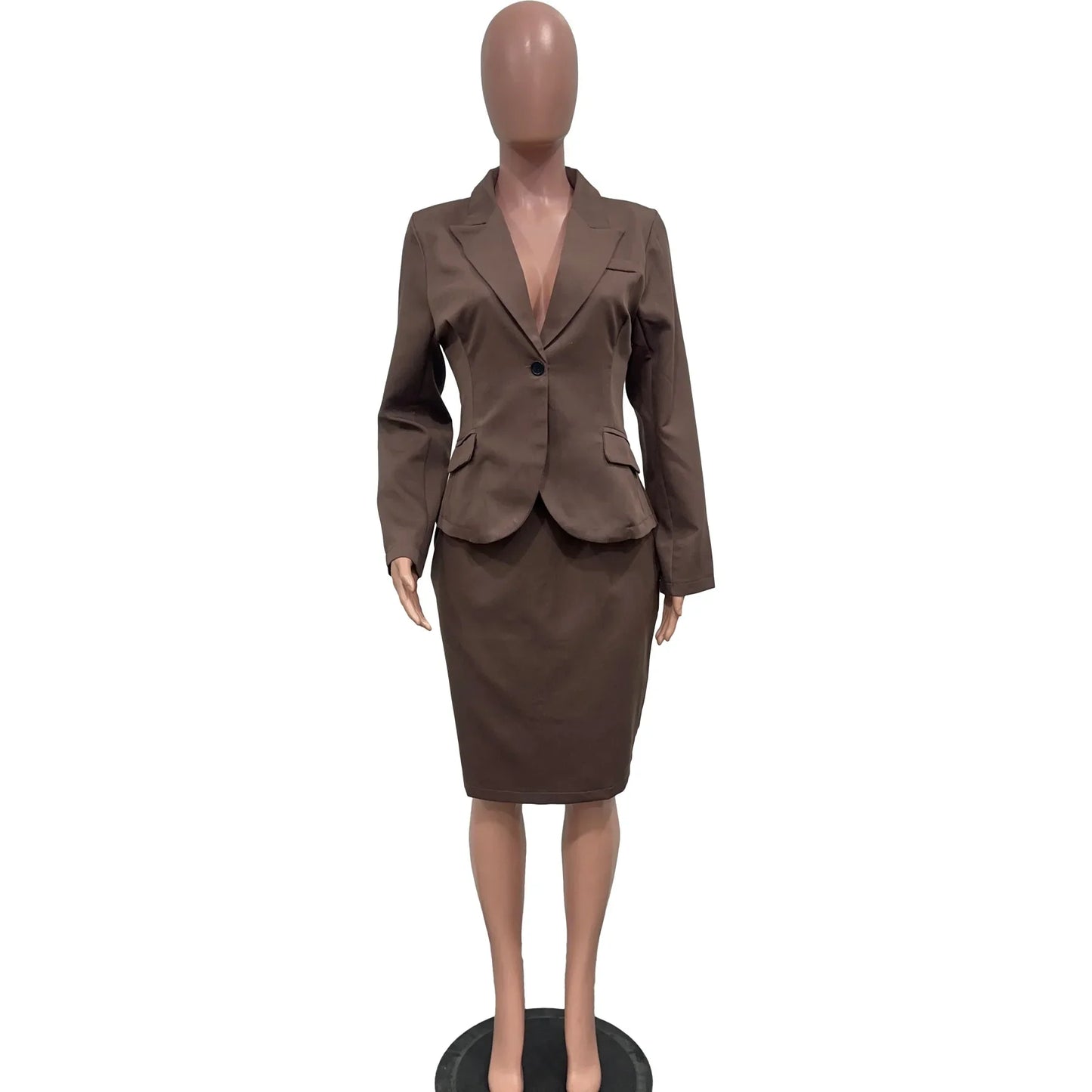 BWQ Women's Set Full Sleeve Button Blazer + Skirts Suit 2025 Winter Casual Streetwear Two 2 Piece Set Africa OL Work Outfits