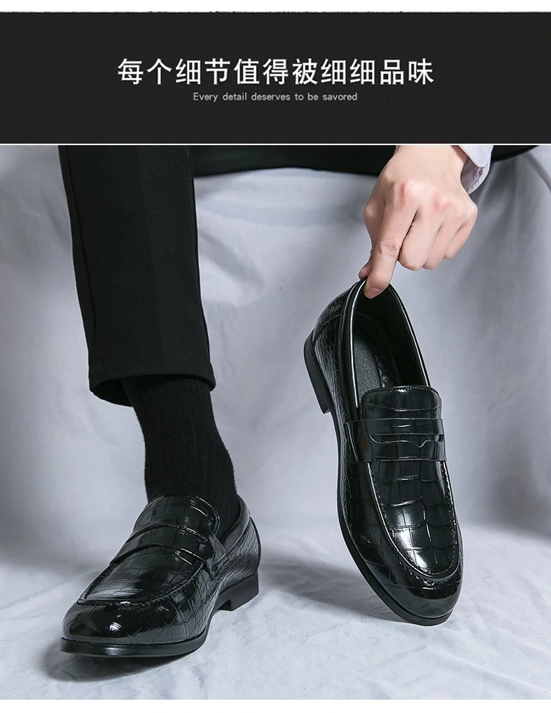High Quality Leather Shoes Men British Style Wedding Business Brogue Shoes For Men Size 48 Men's Dress Shoes Formal Leather Male