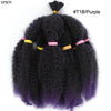Afro Kinky Curly Hair Bulk Synthetic 12inch Ombre Marley Twists Braiding Hair #1B 4 27 30 33 99J Green Ombre Purple Brown Colors