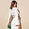 sets for women 2 pieces Sexy Lapel Long Sleeve Jackets + High Waist Hollow Out Skirts Set 2024 Woman Clothes Women's Suits