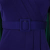 2024 summer new short sleeve V-neck waist solid color Tunle pencil skirt dress