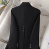 Fashion Women Casual Blazer Ladies Pink Black Blue Coffee Long Sleeve Single Button Female Jacket For Autumn Winter