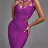 Purple Bandage Dress 2022 New Women's Bodycon Dress Elegant Sexy Strappy Evening Club Party Dress High Quality Summer Outfits