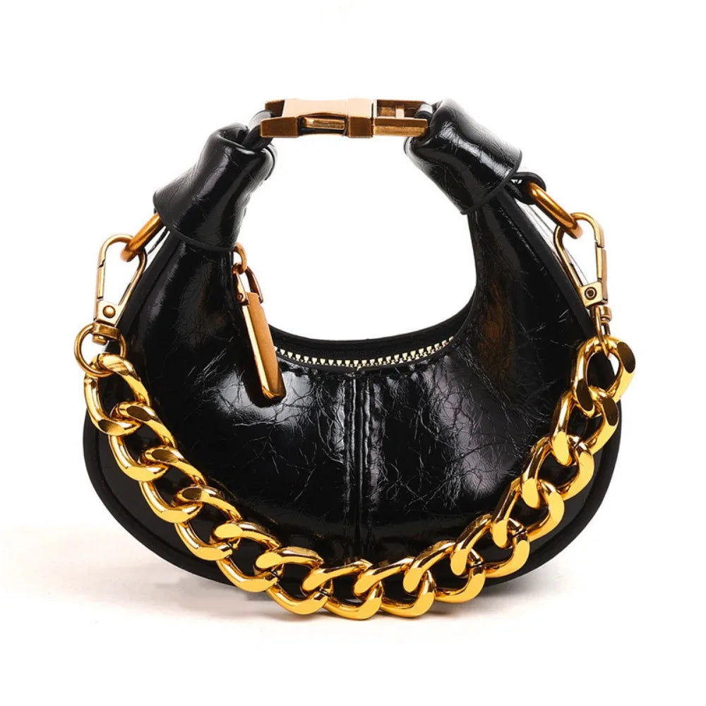 2024 Autumn Winter Mini Crossbody Bags For Women Luxury Half Moon Handbags For Ladies Purse Handle Bags Female Small Bag