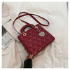Red Love Patent Leather Bright Surface Handbag High-end Design Sense Wedding Bag Women's New Fashion All-matching Crossbody Bag