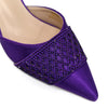Latest Women Italian Shoes and Matching Bags Decorated with Rhinestone Elegant Pointed Toe Wedding Shoes Bride