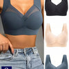 2PCS Women Lace Sport Bras Plus Size Seamless Bra Bralette Backless Lady Brassiere Vest Female Gather Shock-Proof Wireless L-5XL