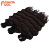 FASHION IDOL 24 Inch Synthetic Hair Water Wave Braiding Hair Extensions Ombre Rainbow color Deep Wave Curl Twist Crochet Hair