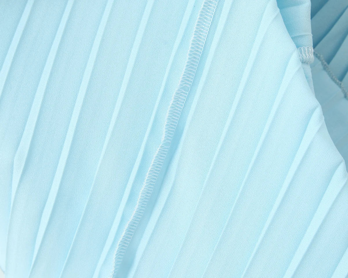 Pure sexy French high-end tube top one-shoulder dress female long seaside holiday pleated skirt