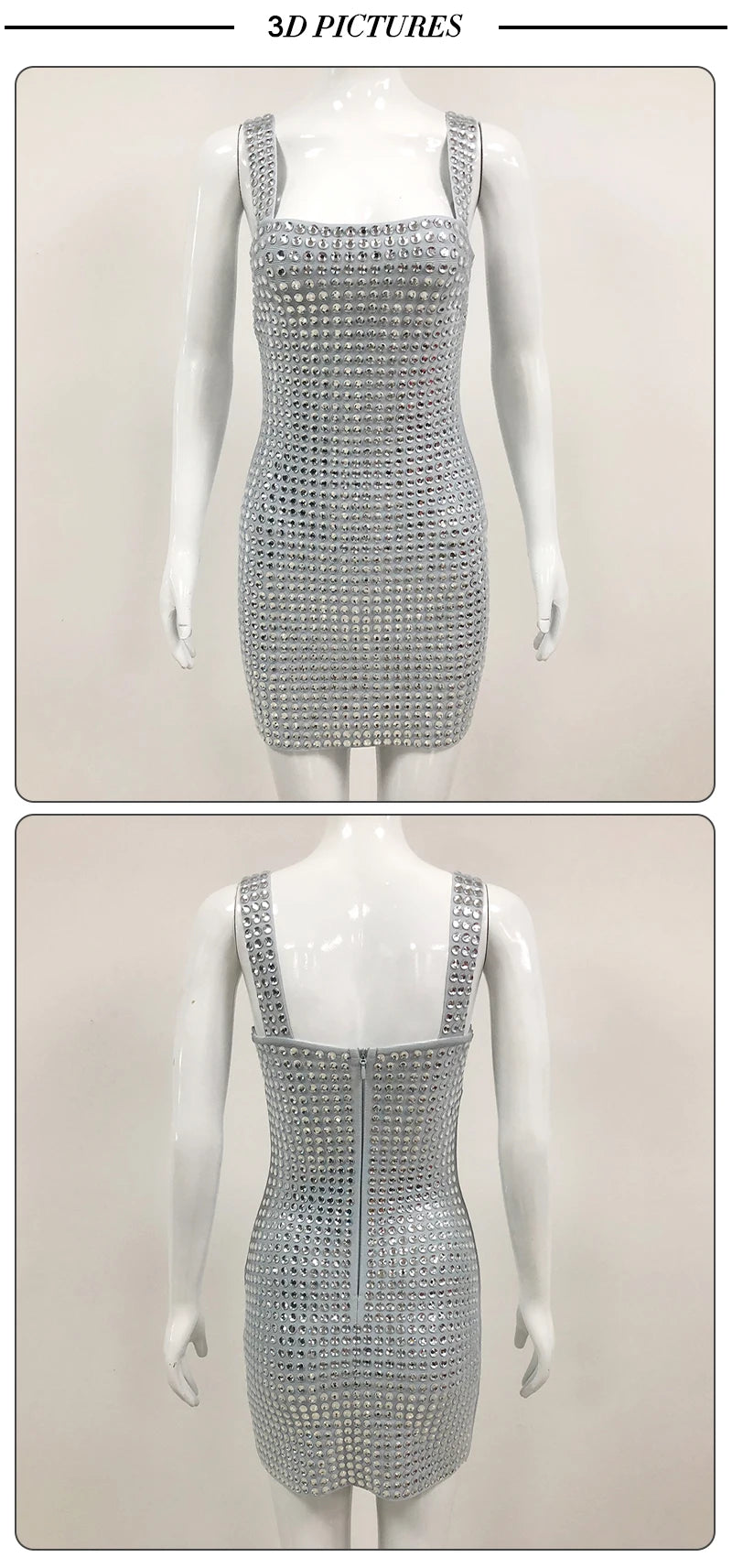 VC 2024 Summer New Women's Sexy Sleeveless Diamond Lace Up Mini Dress Shiny Crystals Bodycon Celebrity Club Party Cocktail Dress
