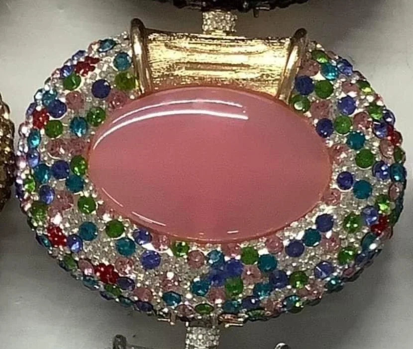 XIYUAN Oval Shaped Crystals Evening Clutch Bags Women Boutique Diamond Clutch Purses And Handbags Bridal Wedding Gem Phone Purse