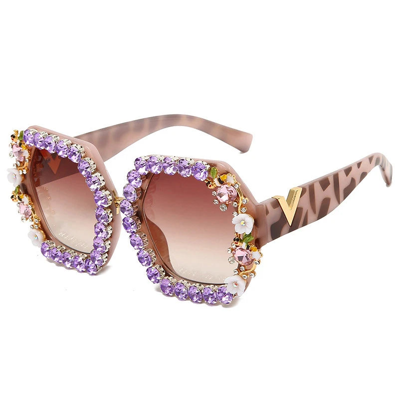 Stylish Diamond Blingbling Sunglasses For Mens Women With Bee 2022 Luxury Brand Designer Rhinestone Sexy SunglassesWomen