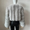 2023 Neuer kurzer Stil Echtfuchspelzmantel Winter Damen Natur Warme Mode Luxus