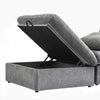 Cloud Modular Sectional Sofa with 2 Storage Ottomans 160.6" Down Filled Comfort U Shaped Sofa Minimalist Wide Deep Seat Couch