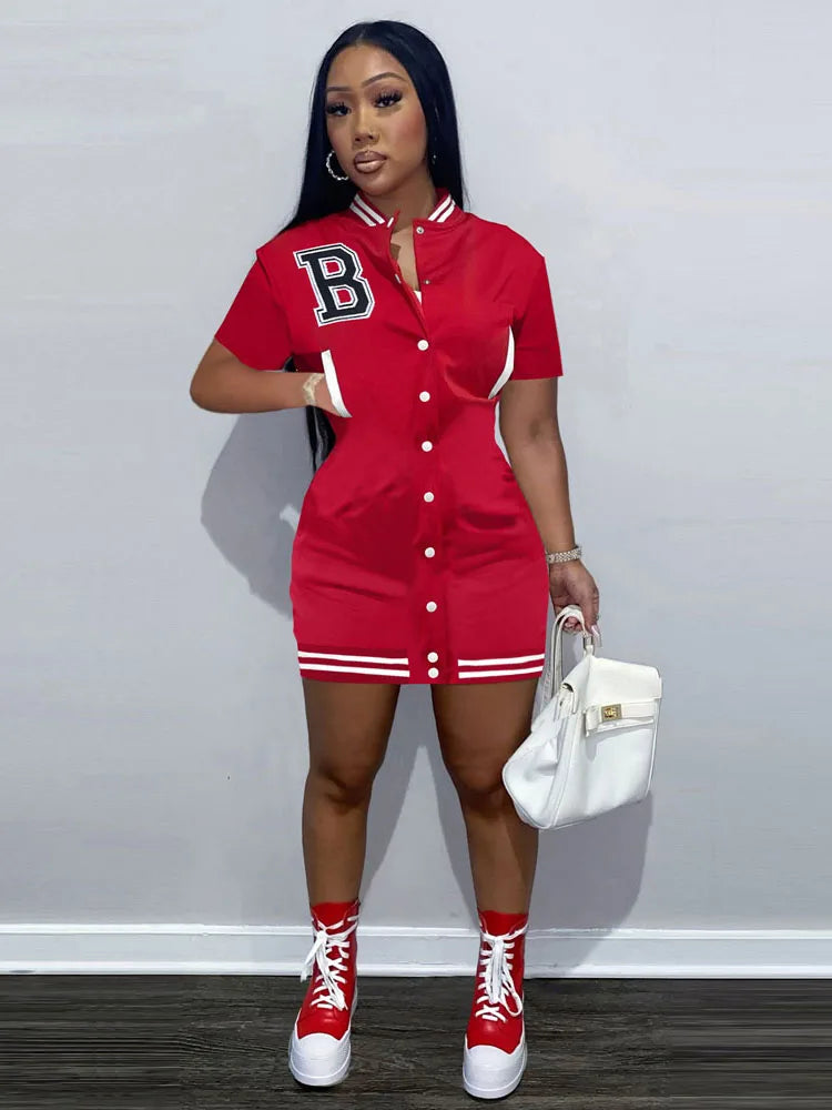 Casual Black Green Pink Summer Bodycon Dress Women Streetwear Short Sleeve Letter Dress White Mini Dress For Women 2022