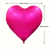 60Inch Heart-Shaped Foil Balloon for Brithday Propose Parties Decoration Oversize Balloon for Valentine's Day Wedding Decor
