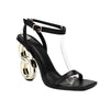 Summer Sandals Strange Wedge Heel Woman Shoes One Strap Sandals Narrow Band Elegant Women‘s Pumps Peep Toe Large Size 43