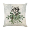 Linen Christmas Pillow Cover Snowman Elk Pillow Case 2024 Christmas Decoration for Home New Year Sofa Car Cushion Cover 45x45cm