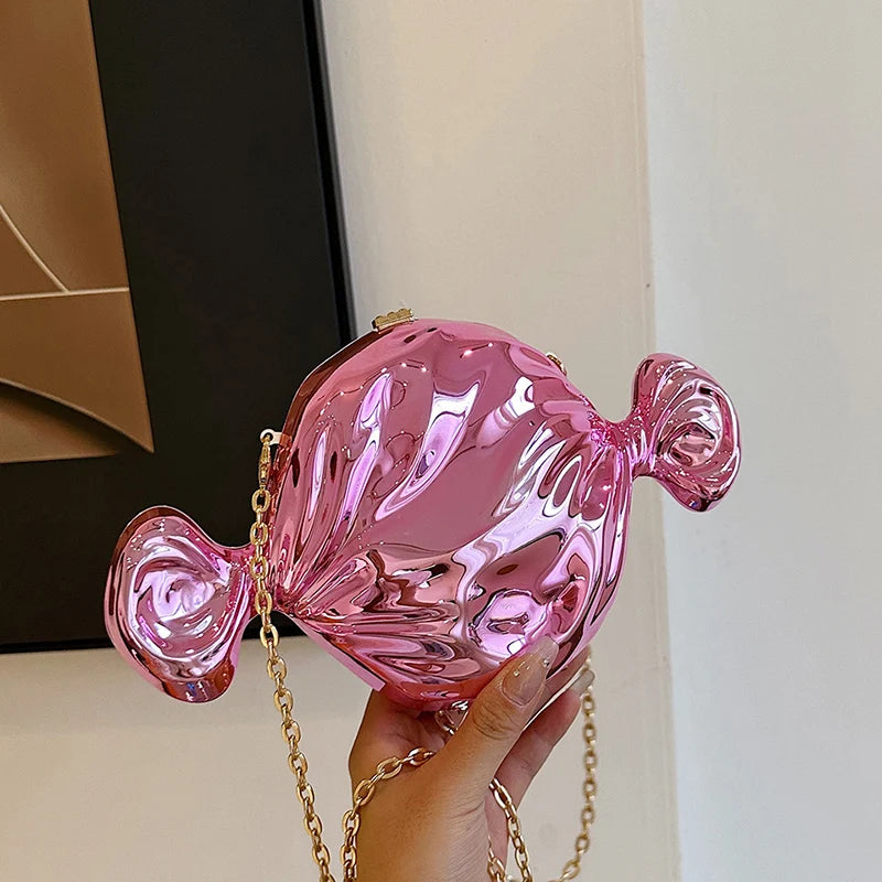 Acrylic Evening Clutch Bag For Women Luxury Shoulder Bag Handbag And Crossbody Bags Party Prom Wedding Shiny Candy Design Purse
