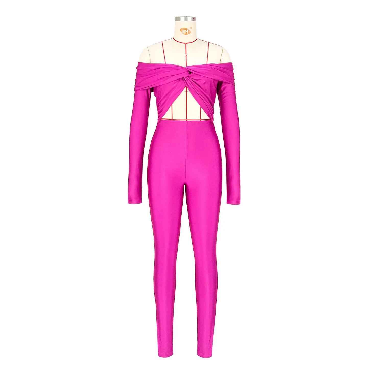 Leosoxs Women Hollow Out Sexy Party Clubwear Long Sleeve Jumpsuits 2024 Winter Autumn Slash Neck Crop One Piece Suit Rompers