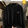 Fashion Hip Hop Half High Collar Sweatshirts Luxury Printing Fashion Versatile Pullover Hoodie Social Nightclub Men Clothing