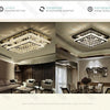 Modern Luxury Crystal LED Chandelier For Living Room Bedroom Dining Room Kitchen Ceiling Lamp Silver Chrome Remote Control Light