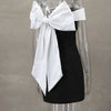 Women Strapless Backless Short Dress Elegant Sexy Off Shoulder Sleeveless Dresses 2025 Ladies Evening Party Birthday Gowns Black