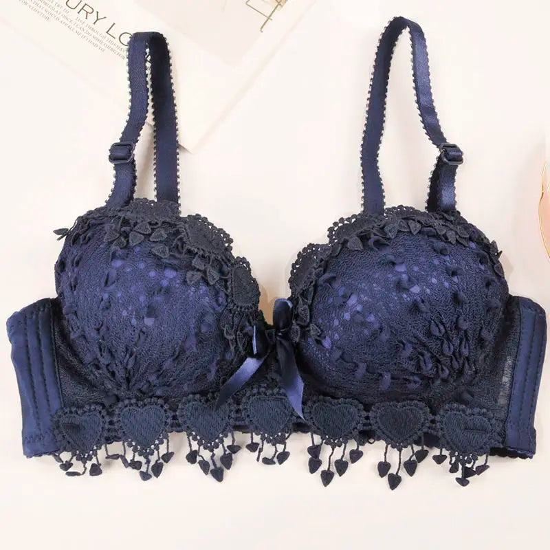 Midnite StarSolid Wireless Sexy Simple Push Up Bra Lace Floral Adjusted Bralette Lingerie Comfort Breathable Bras For Women