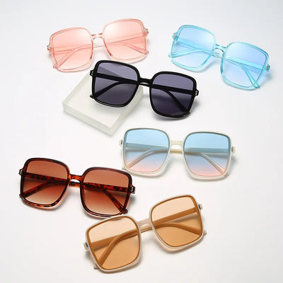 Vintage Oversize Square Sunglasses Women Luxury Brand Big Frame Women Sun Glasses Black Fashion Gradient Female Glasses Oculos