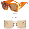 2024 Fashion Oversized The Letter B Square Luxury Trend Sunglasses Women Men Retro Rectangle Sunglasses Gafas De Sol UV400